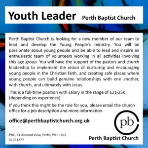 job advert youth leader